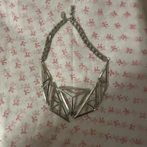 Geometric Silver Necklace